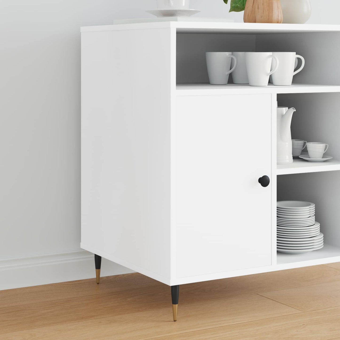Bútor lábak 2 pcs Fekete és Arany Ø 40 x 98 mm Vas