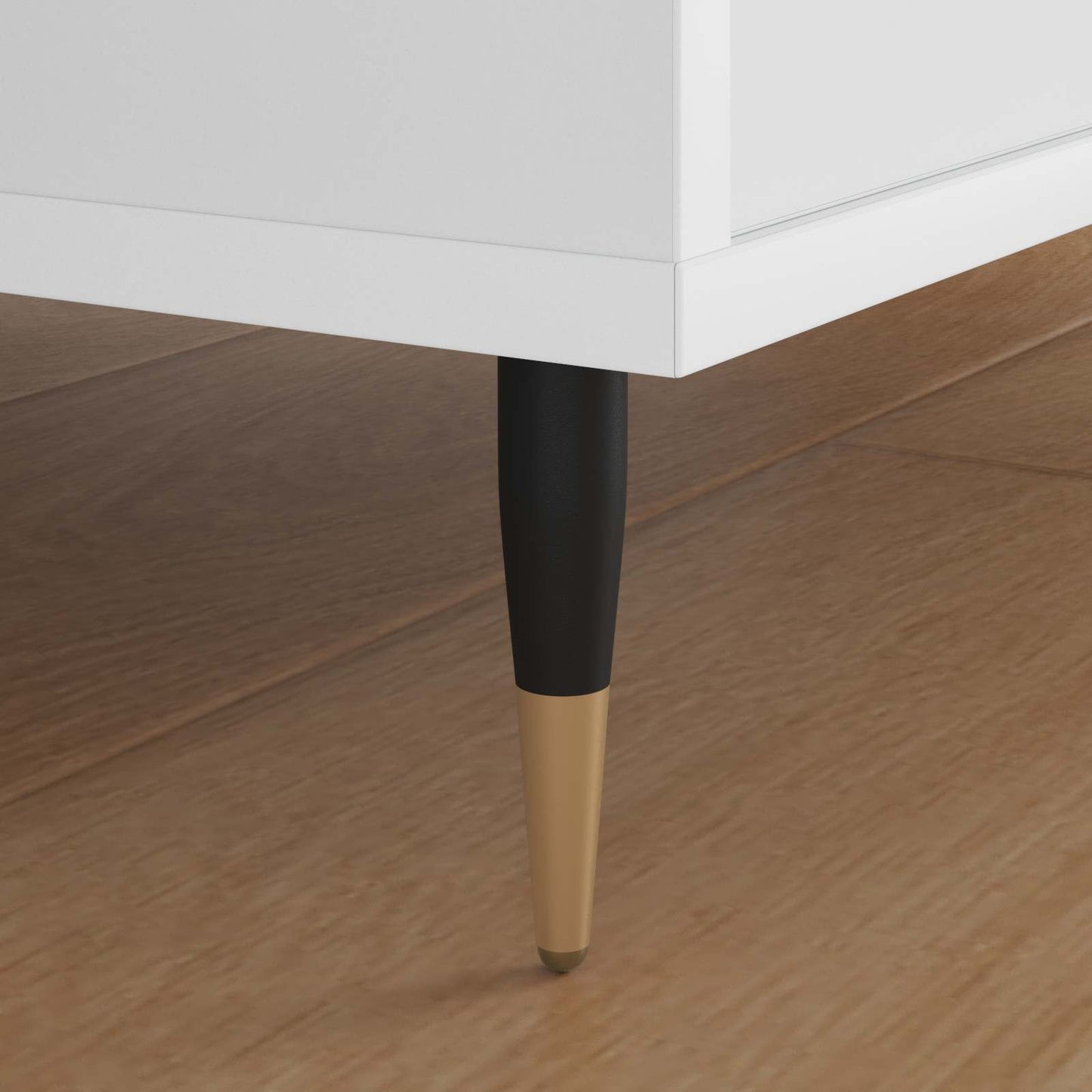 Bútor lábak 2 pcs Fekete és Arany Ø 40 x 98 mm Vas