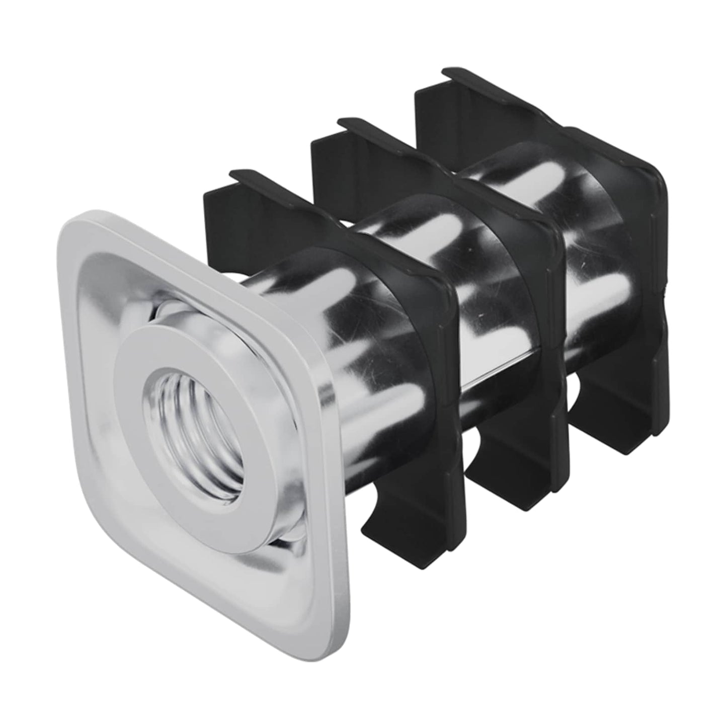 Menetes csőbetét 12 pcs Fekete és Ezüst 15,8 x 15,8 x 22,5 mm