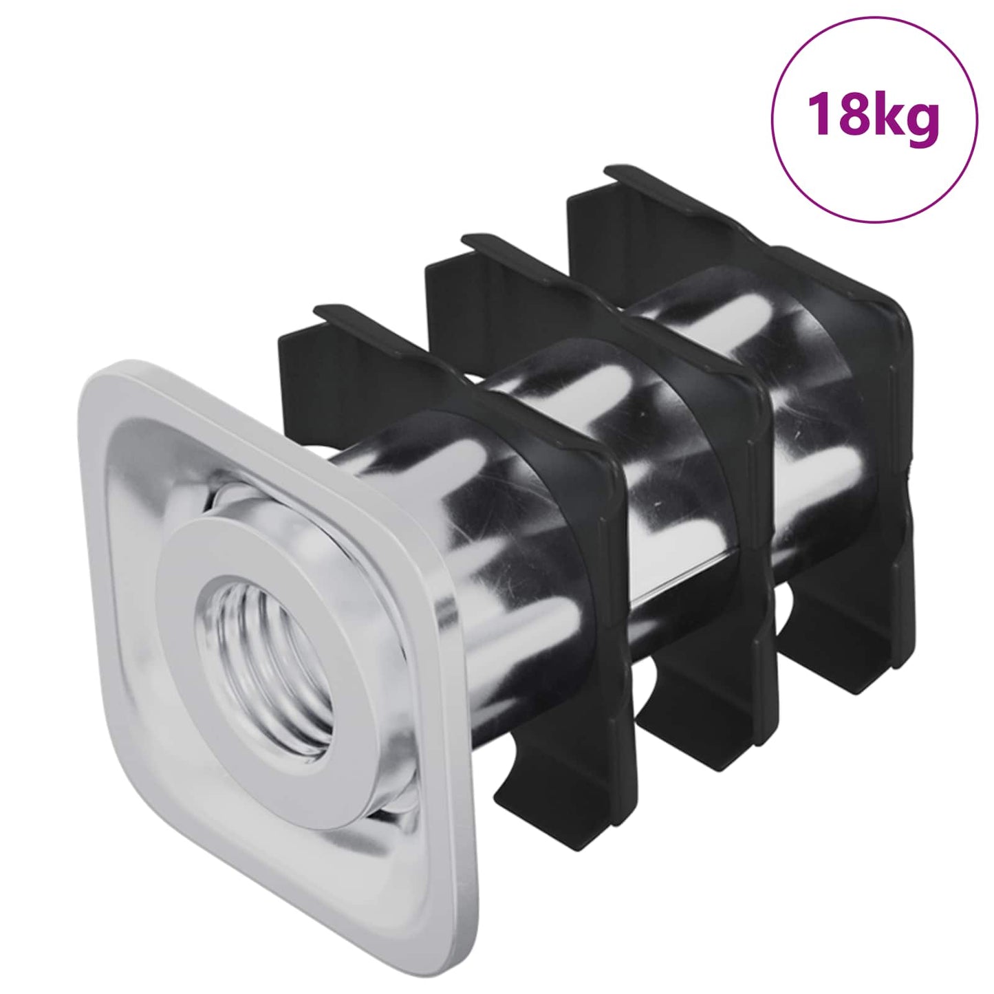 Menetes csőbetét 1818 pcs Fekete és Ezüst 15,8 x 15,8 x 22,5 mm