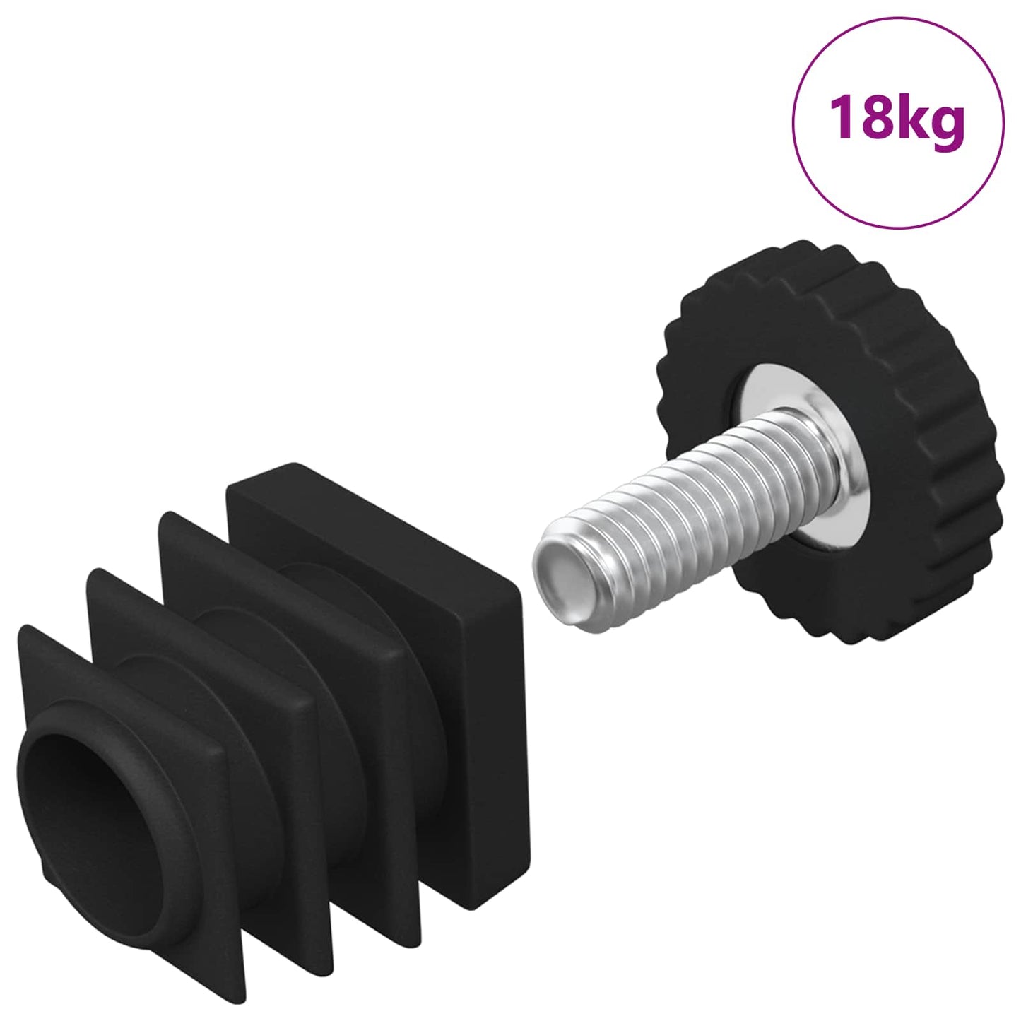 Bútor szintezők Állítható 1895 pcs Fekete PP