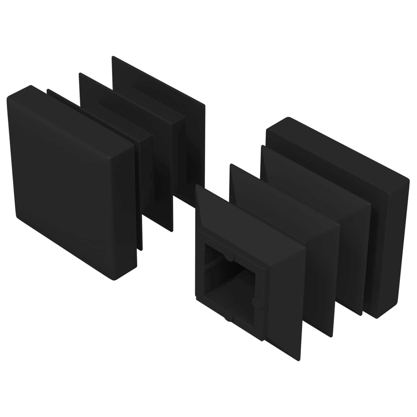 Végsapkák 2 pcs Fekete 15 x 15 x 15 mm PP