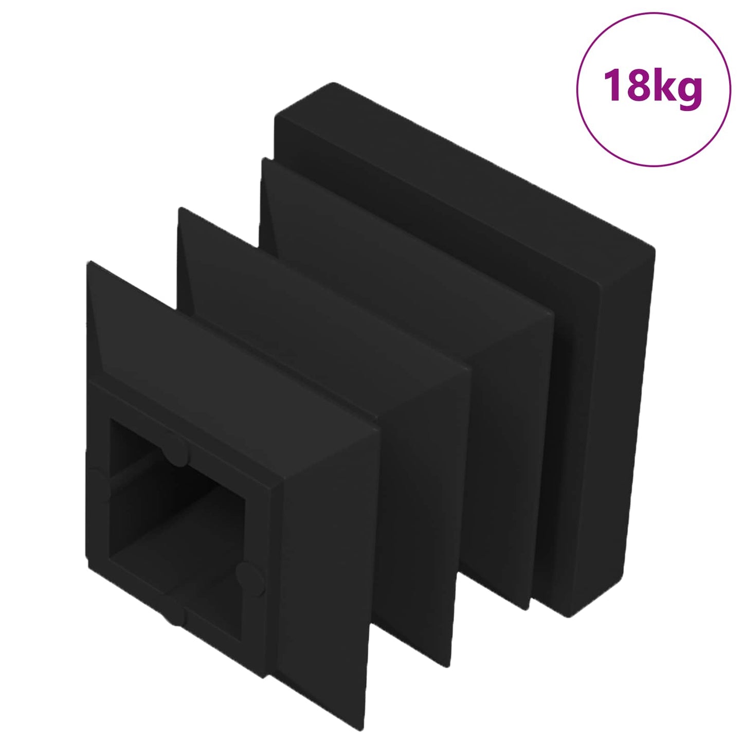 Végsapkák 10909 pcs Fekete 15 x 15 x 15 mm PP