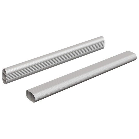 Szekrény rúd 2 db Ezüst 264 x 15 x 29 mm Alumínium ötvözet
