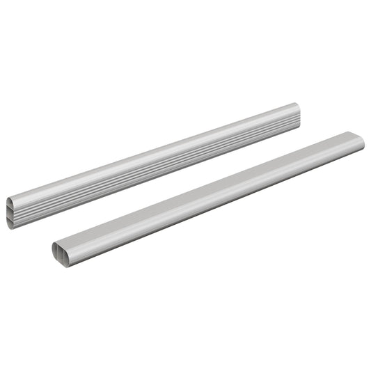 Szekrény rúd 2 db Ezüst 371,5 x 15 x 29 mm Alumínium ötvözet