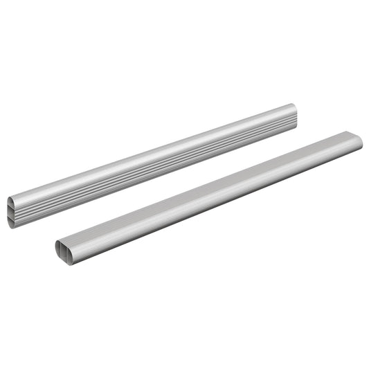 Szekrény rúd 2 db Ezüst 464 x 15 x 29 mm Alumínium ötvözet