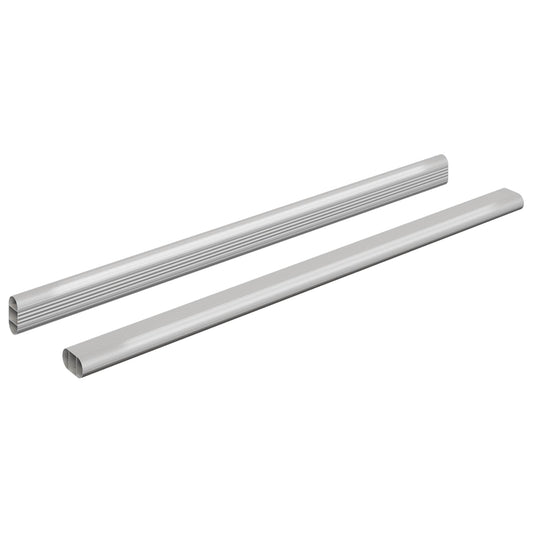 Szekrény rúd 2 db Ezüst 472 x 15 x 29 mm Alumínium ötvözet