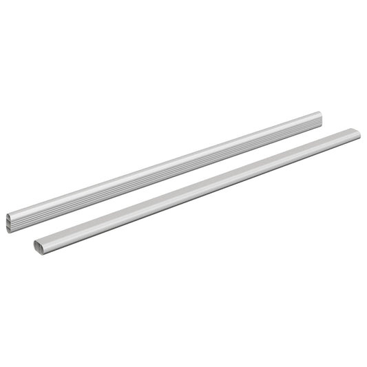 Szekrény rúd 2 db Ezüst 664 x 15 x 29 mm Alumínium ötvözet