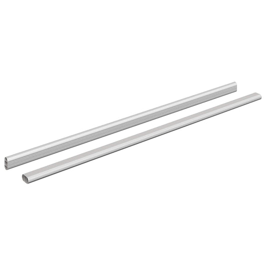 Szekrény rúd 2 db Ezüst 764 x 15 x 29 mm Alumínium ötvözet