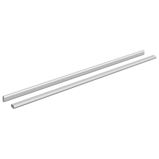 Szekrény rúd 2 db Ezüst 964 x 15 x 29 mm Alumínium ötvözet