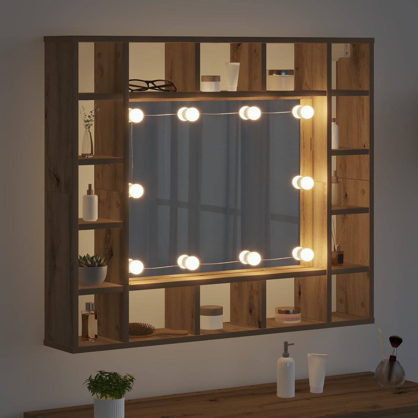 Tükör világítás 2 pcs Fehér 4.5 x 4.5 x 4.8 cm Műanyag