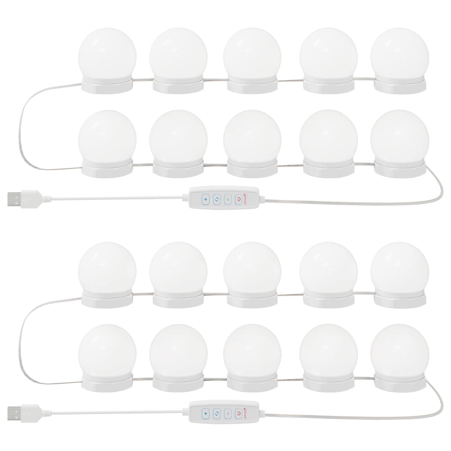 Tükör világítás 2 pcs Fehér 4.5 x 4.5 x 4.8 cm Műanyag