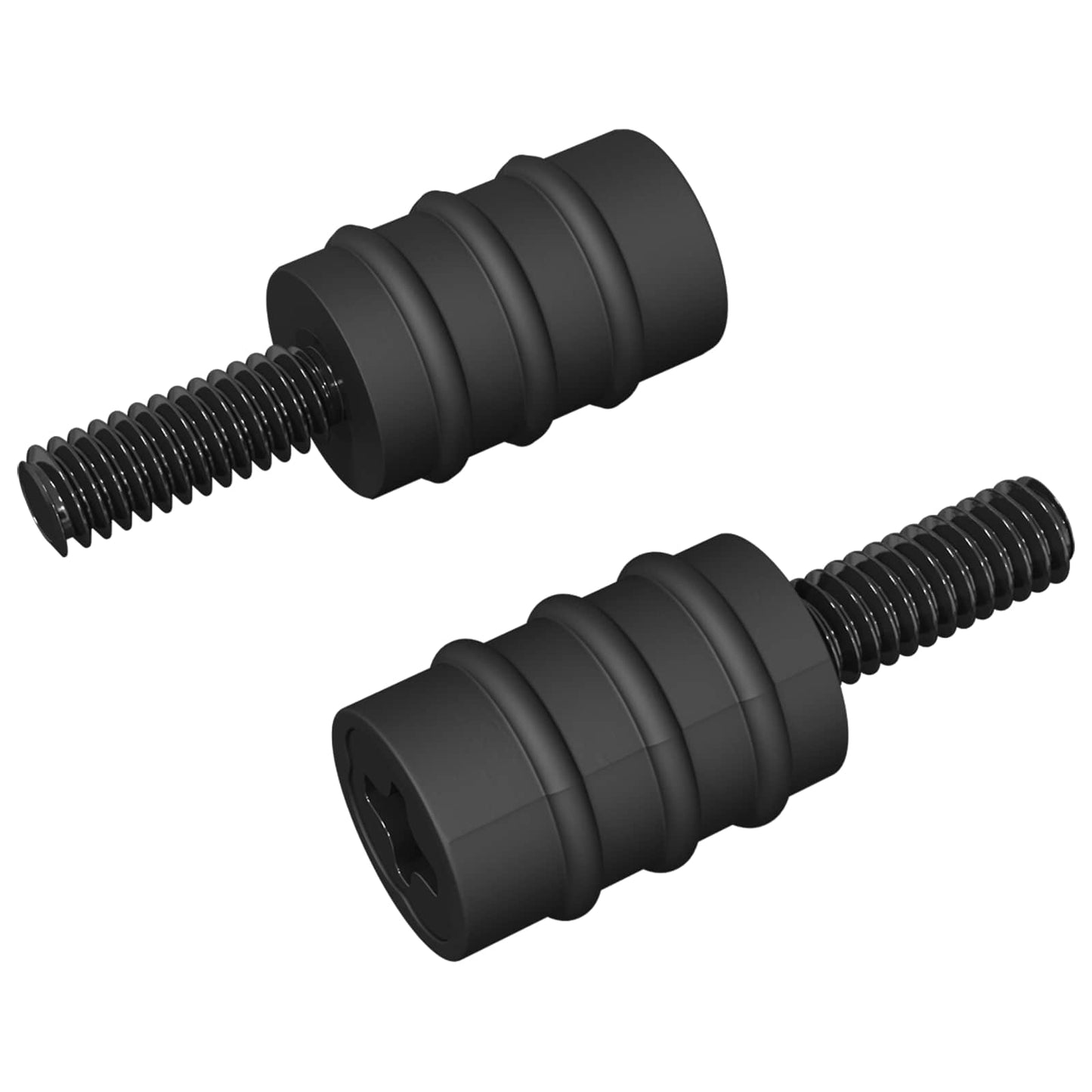 Távtartó Csavar 2 pcs Fekete M4 Gumi és Acél
