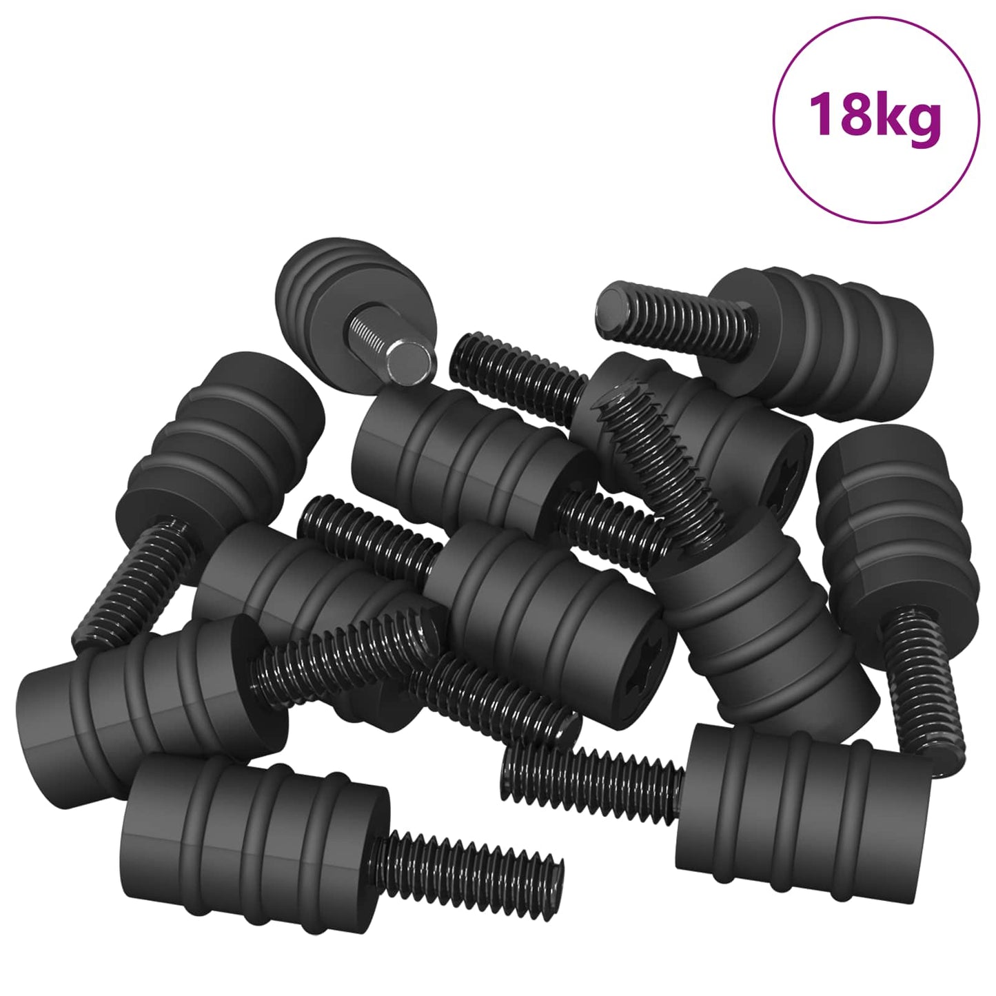 Távtartó Csavar 4865 pcs Fekete M4 Gumi és Acél
