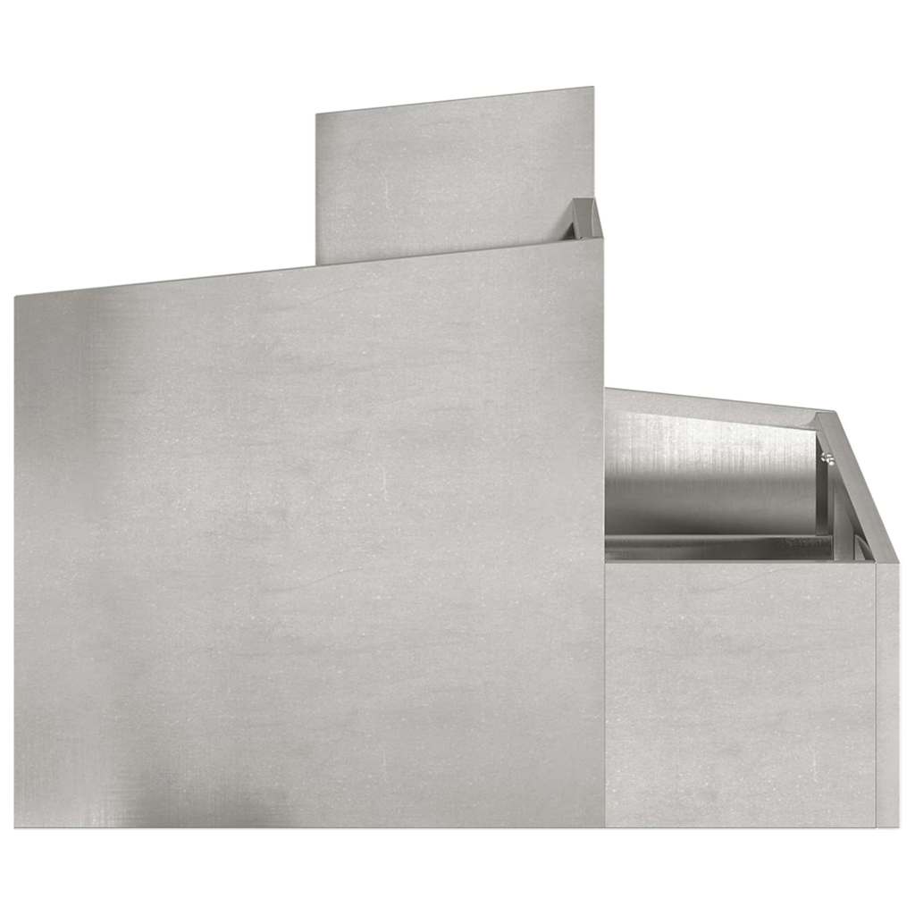 Kerti cserép Ezüst 60 x 60 x 50 cm Rozsdamentes acél