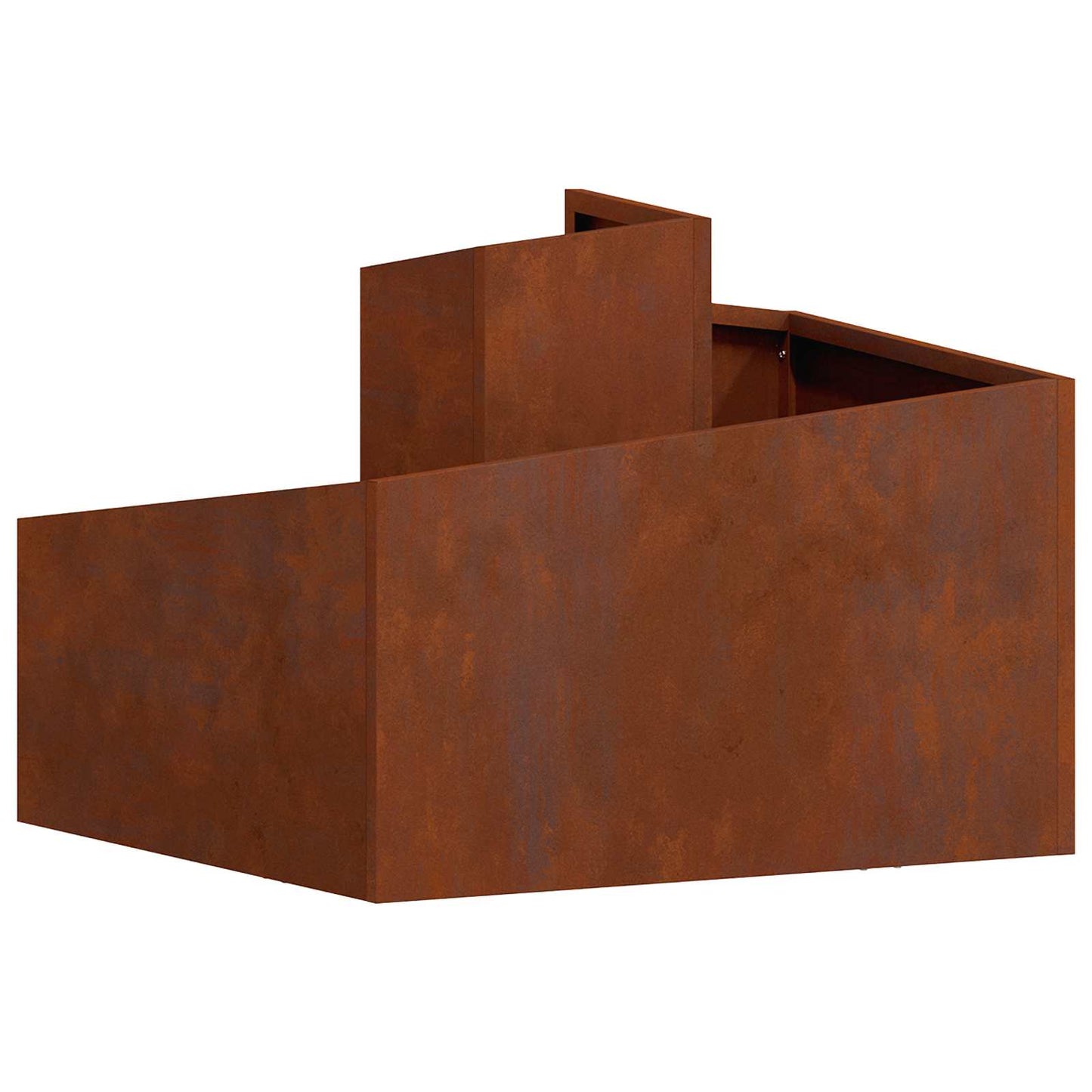 Kerti cserép Rozsdás 60 x 60 x 50 cm Időjárásálló acél