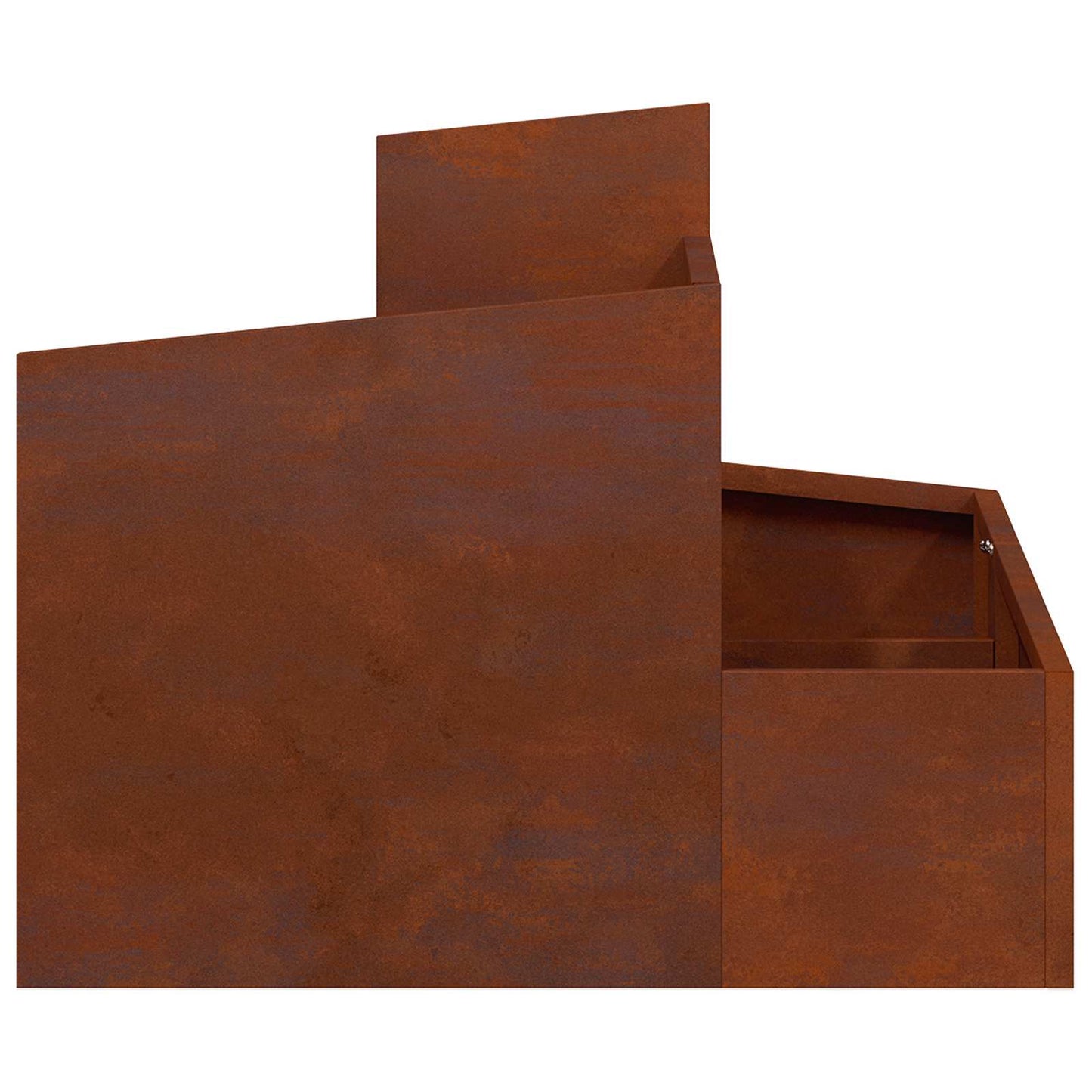 Kerti cserép Rozsdás 60 x 60 x 50 cm Időjárásálló acél