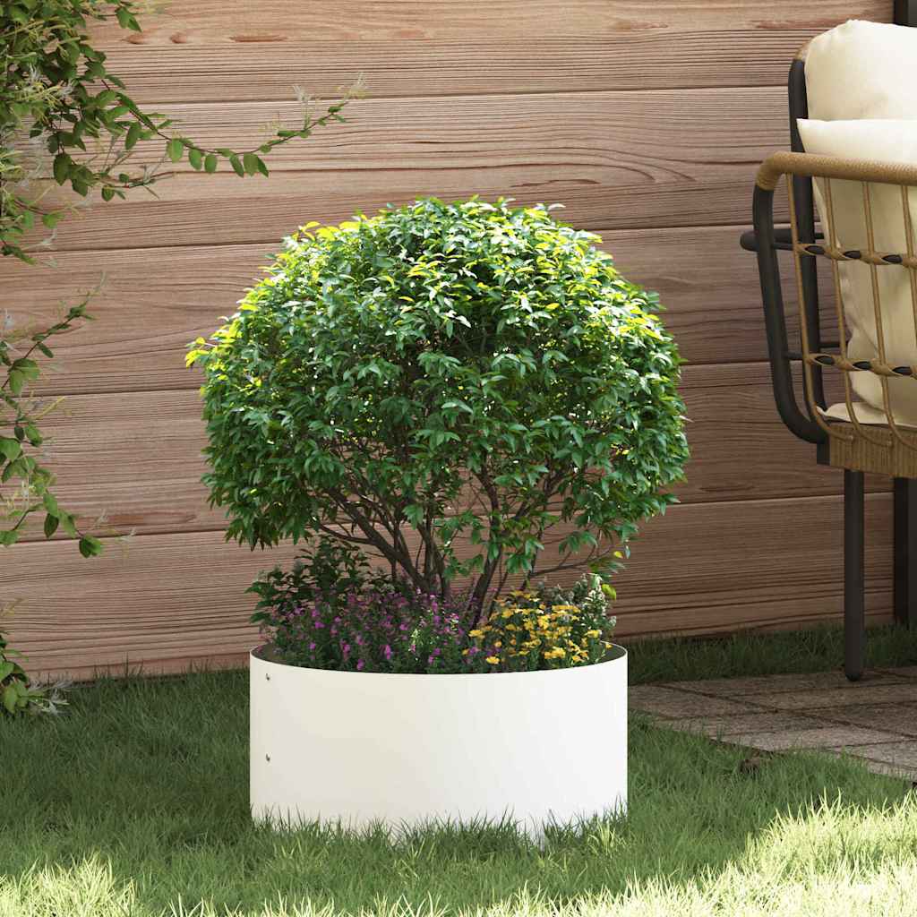 Ültető gyűrű 5 pcs Fehér 40 x 40 x 20 cm Hidegen hengerelt acél