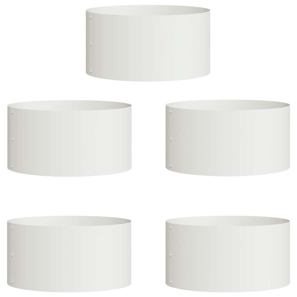 Ültető gyűrű 5 pcs Fehér 40 x 40 x 20 cm Hidegen hengerelt acél