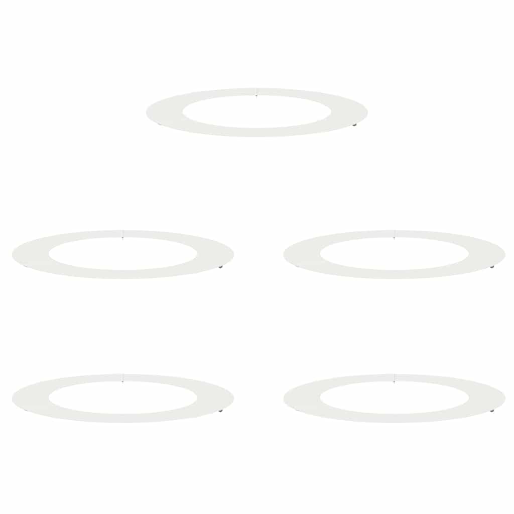 Alkalmas lapos fa gyűrűkhez 5 pcs Fehér Ø60 / 90 cm Acél