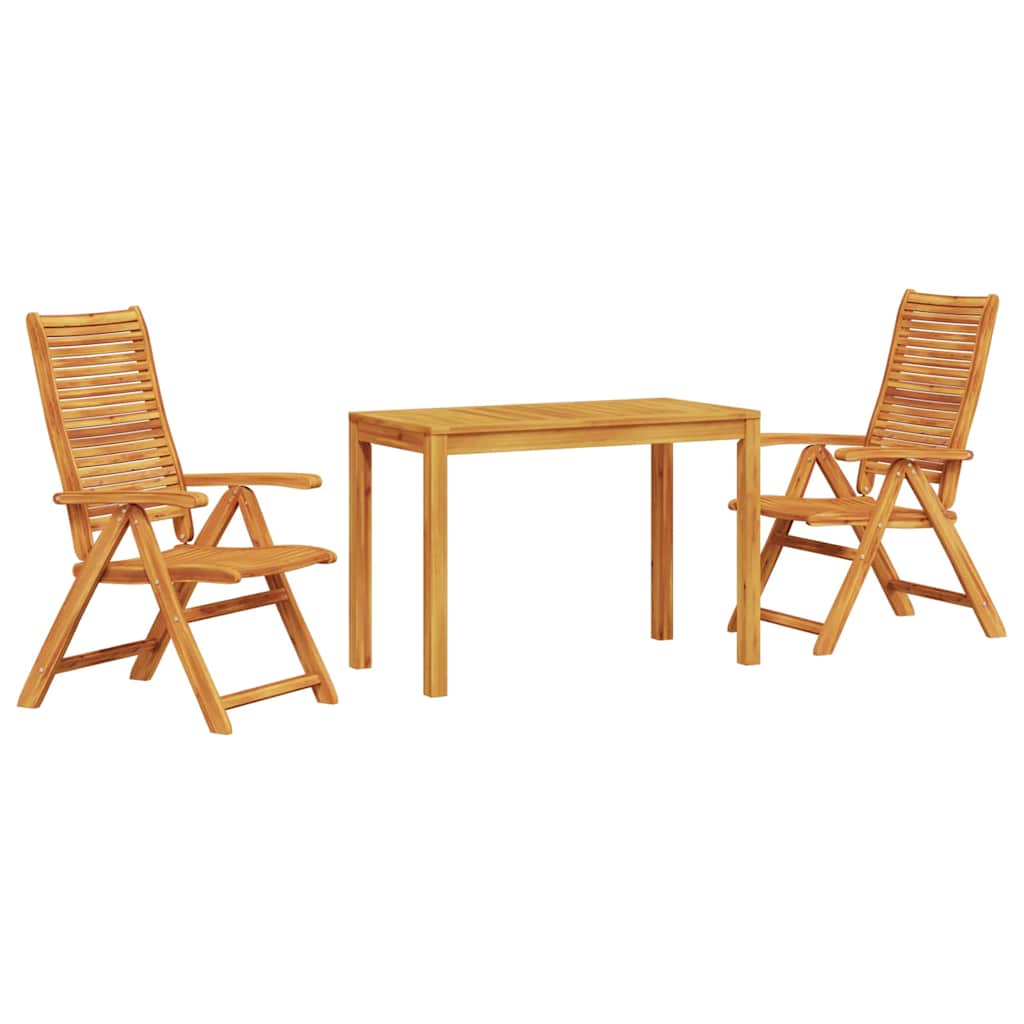 Kert étkező szett 3 pcs Barna Tömör Akácfa