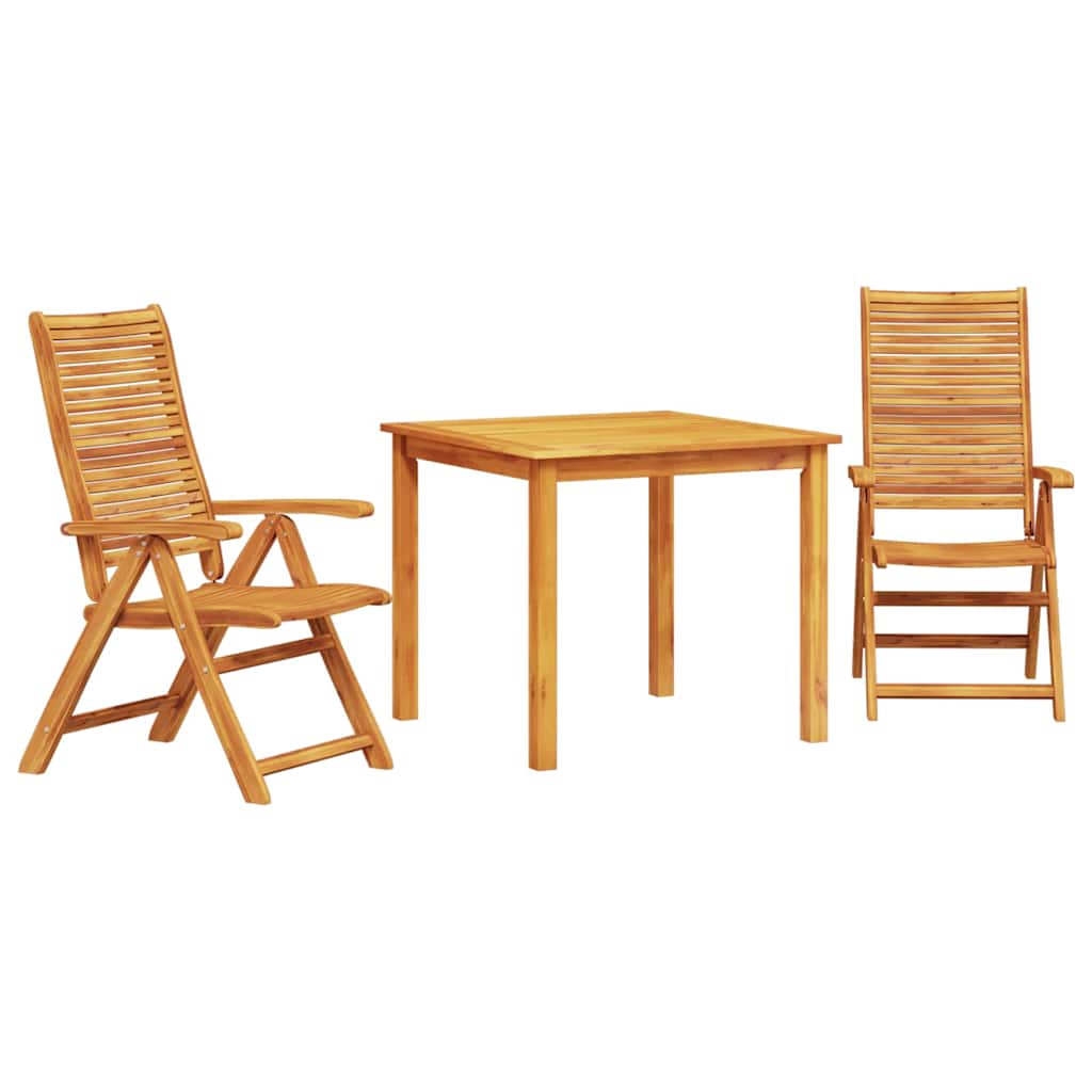 Kert étkező szett 3 pcs Barna Tömör Akácfa