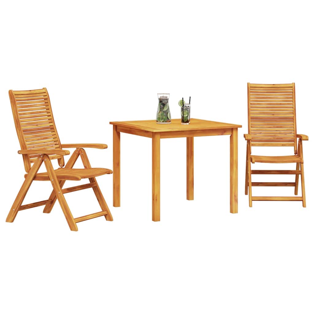 Kert étkező szett 3 pcs Barna Tömör Akácfa