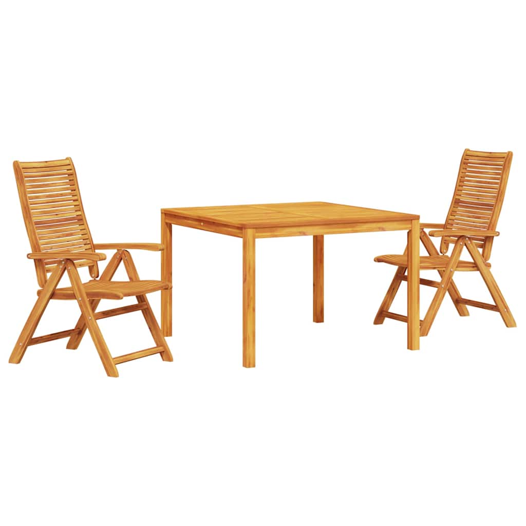 Kert étkező szett 3 pcs Barna Tömör Akácfa
