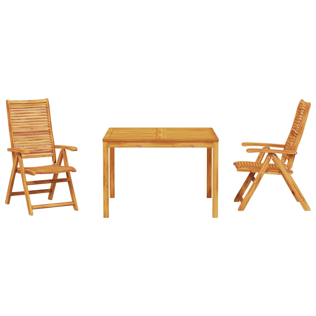 Kert étkező szett 3 pcs Barna Tömör Akácfa