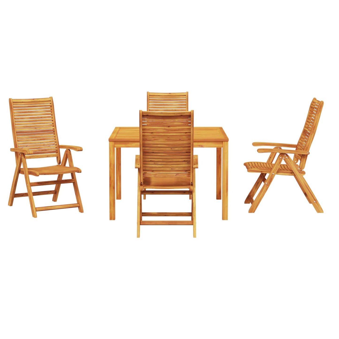 Kert étkező szett 5 pcs Barna Tömör Akácfa