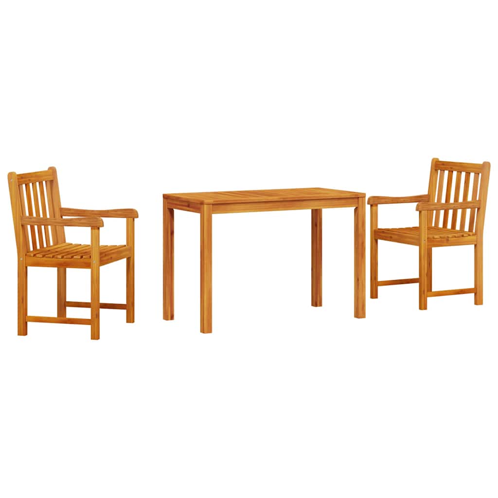 Kert étkező szett 3 pcs Barna Tömör Akácfa