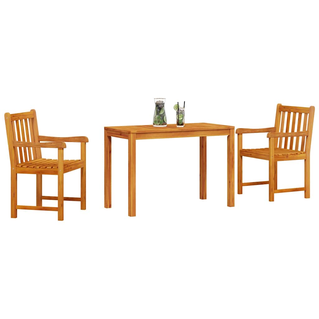 Kert étkező szett 3 pcs Barna Tömör Akácfa