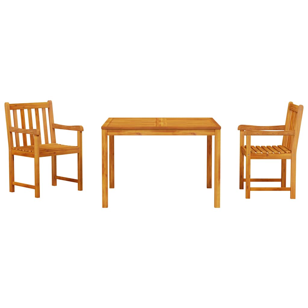 Kert étkező szett 3 pcs Barna Tömör akácfa