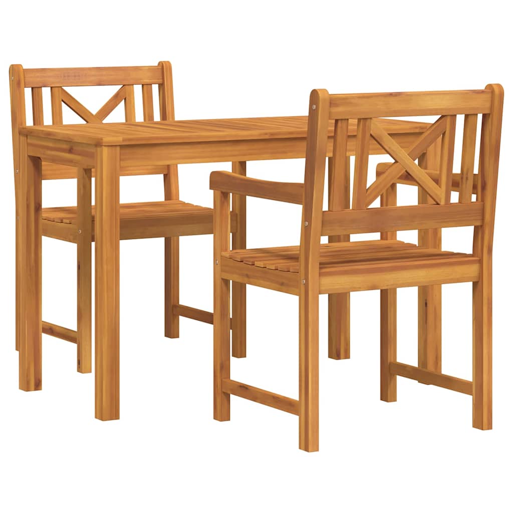 Kert étkező szett 3 pcs Barna Tömör Akácfa