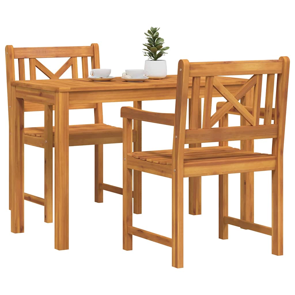 Kert étkező szett 3 pcs Barna Tömör Akácfa