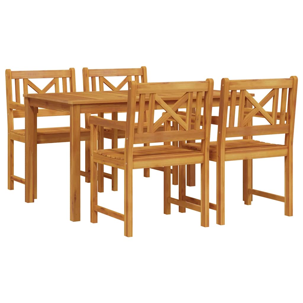 Kert étkező szett 5 pcs Barna Tömör Akácfa
