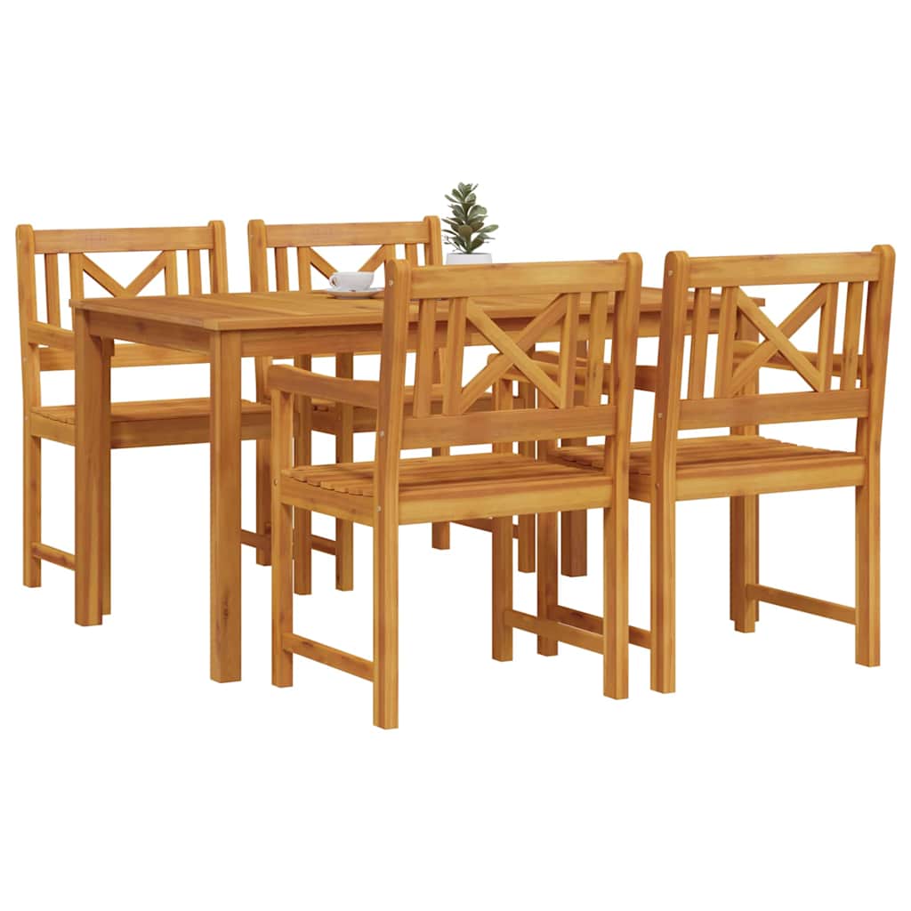 Kert étkező szett 5 pcs Barna Tömör Akácfa