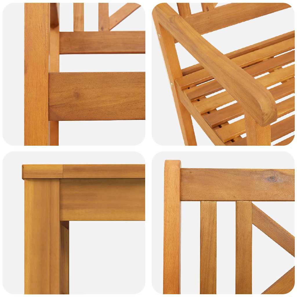 Kert étkező szett 7 pcs Barna Tömör Akácfa