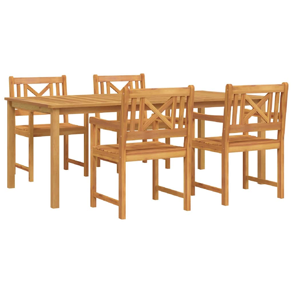 Kert étkező szett 5 pcs Barna Tömör Akácfa
