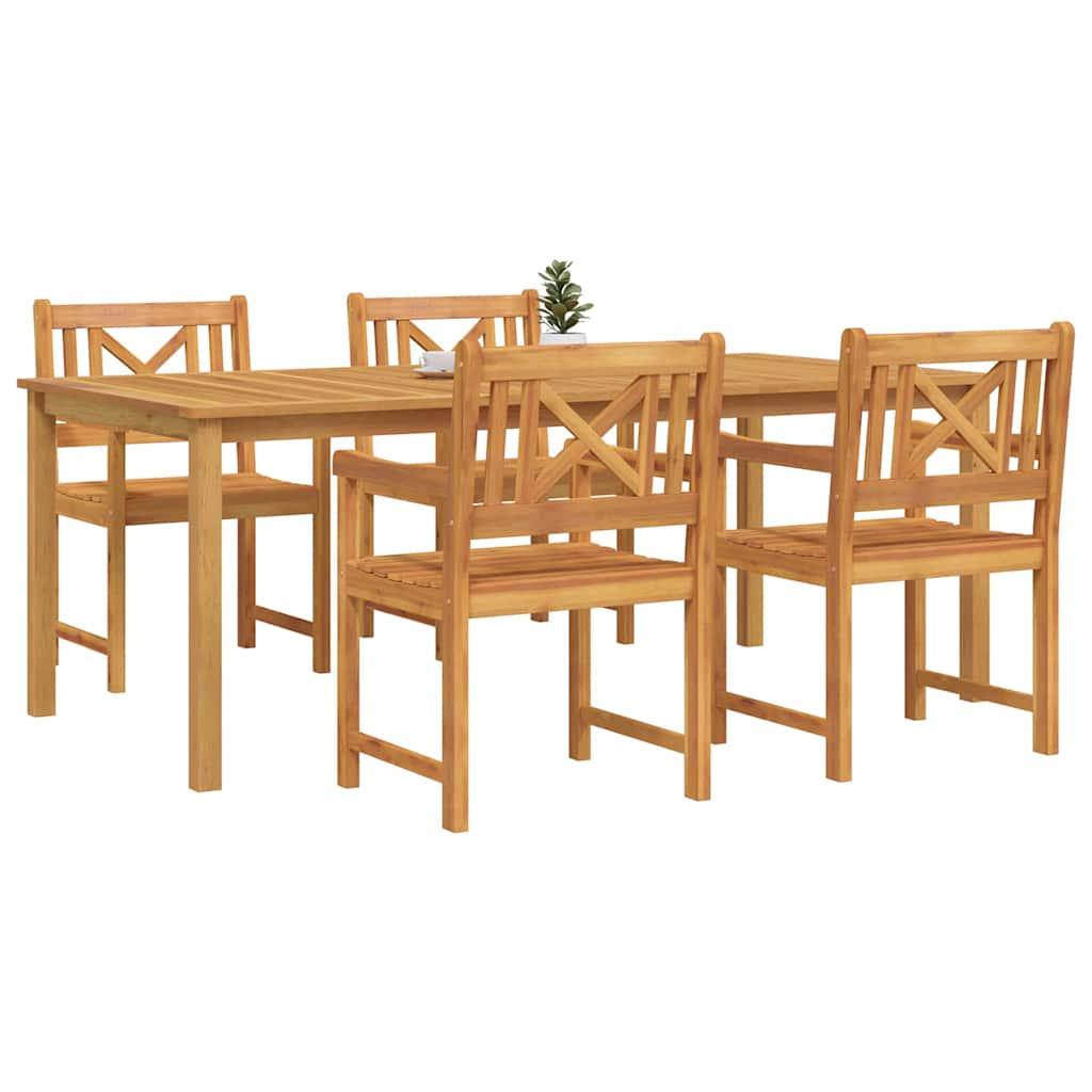 Kert étkező szett 5 pcs Barna Tömör Akácfa