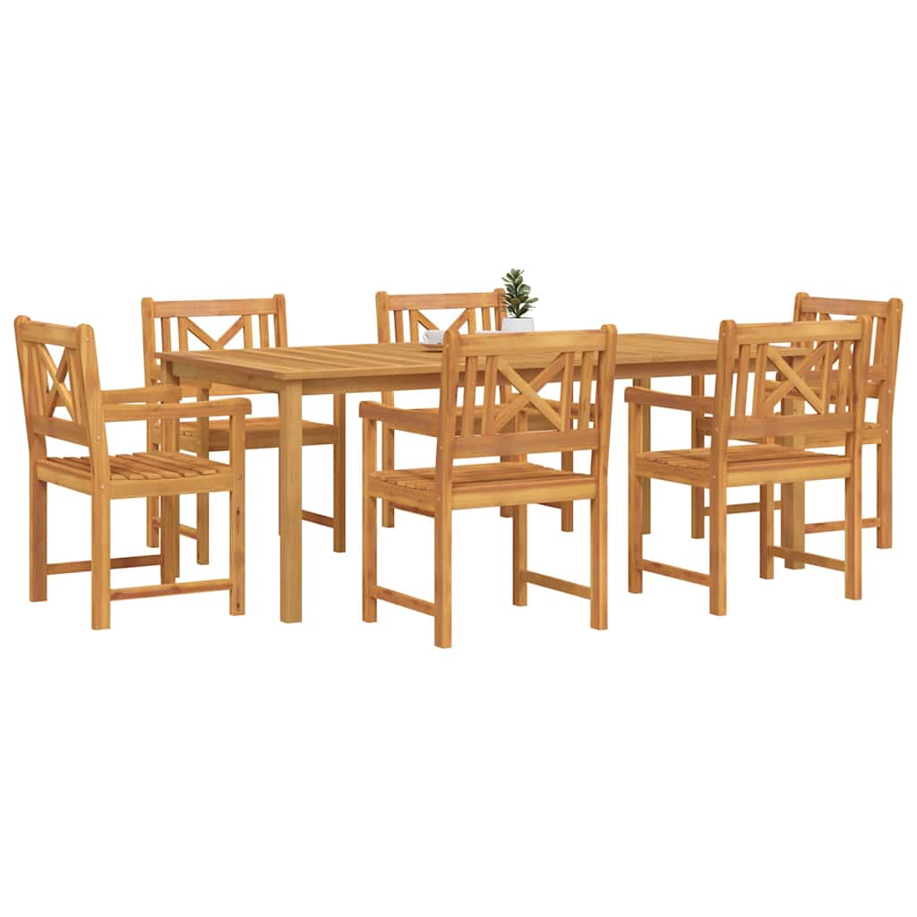 Kert étkező szett 7 pcs Barna Tömör Akácfa