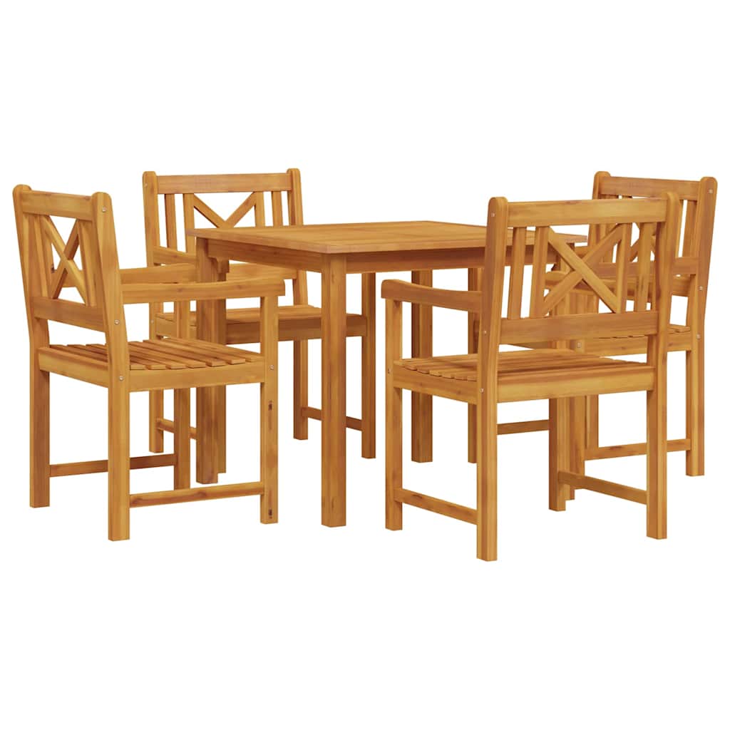 Kert étkező szett 5 pcs Barna Tömör akácfa