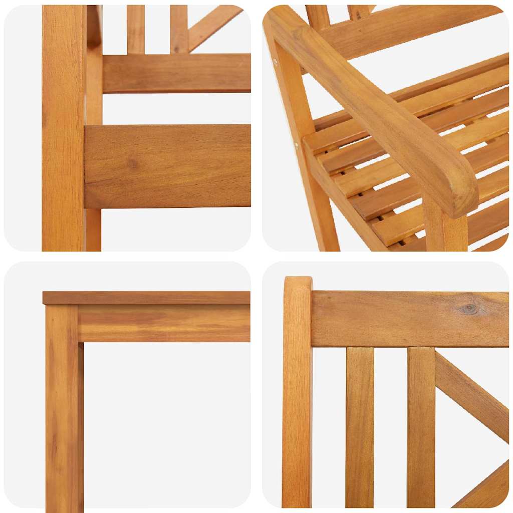 Kert étkező szett 3 pcs Barna Tömör akácfa