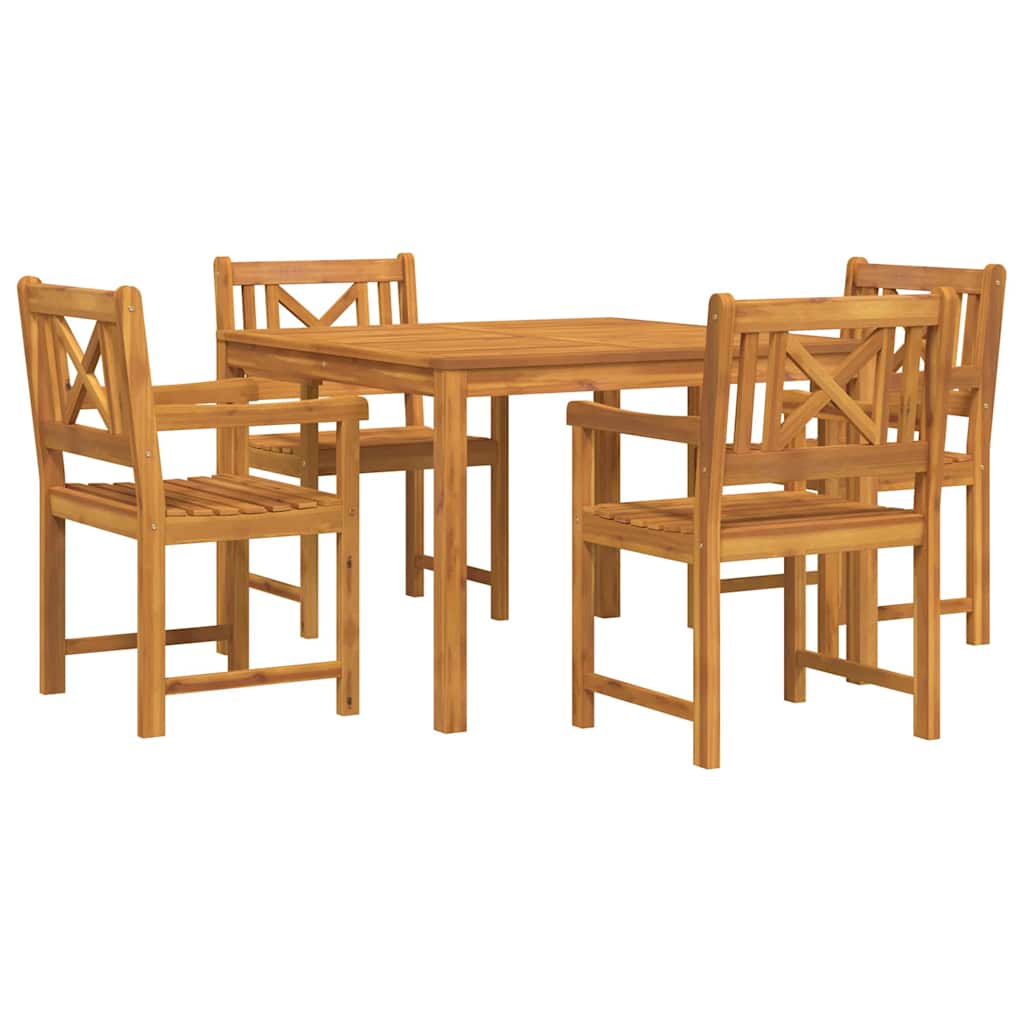 Kert étkező szett 5 pcs Barna Tömör akácfa
