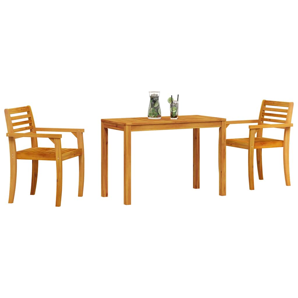 Kert étkező szett 3 pcs Barna Tömör Akácfa