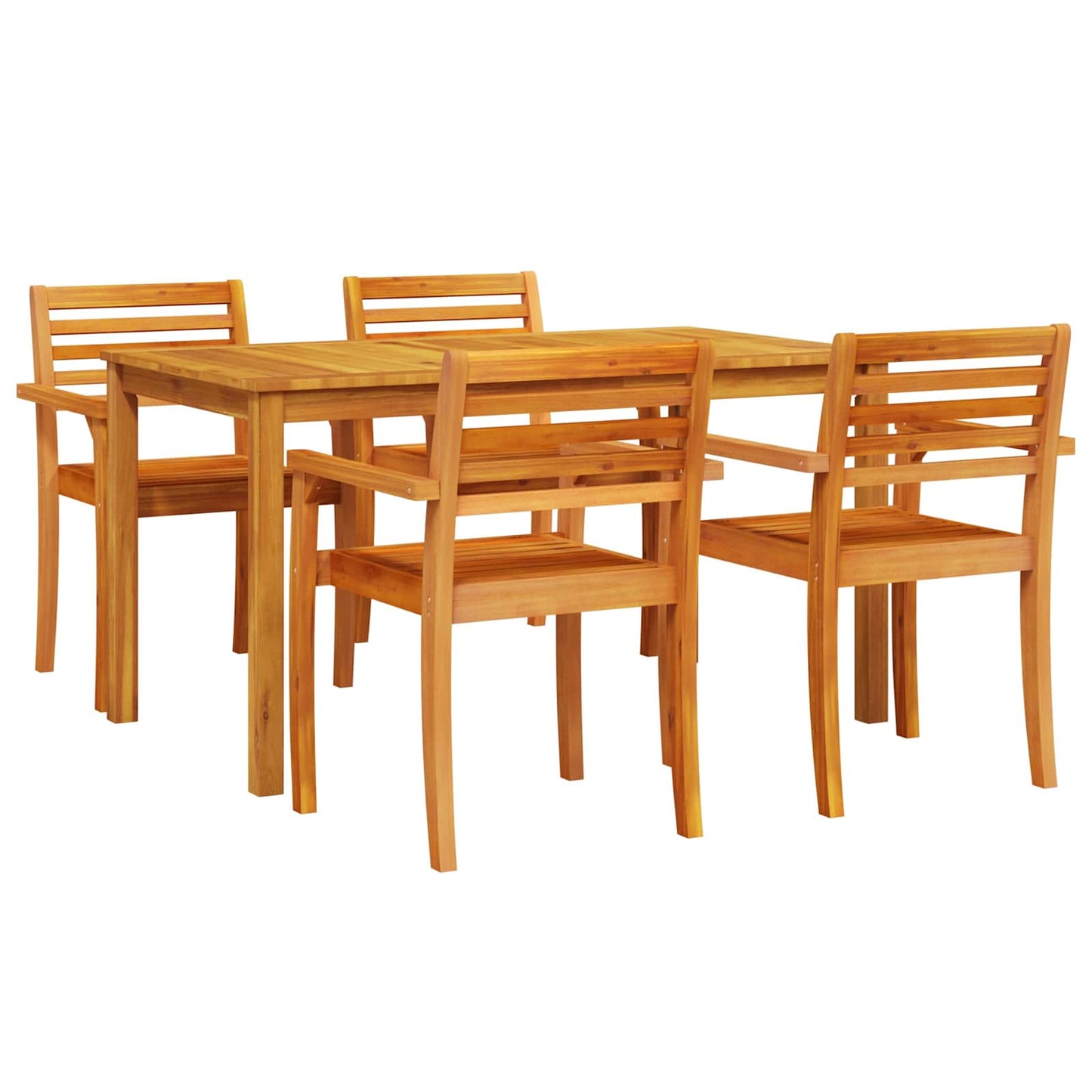Kert étkező szett 5 pcs Barna Tömör Akácfa