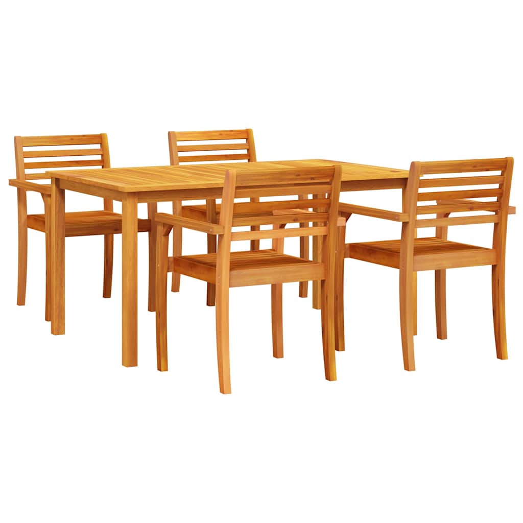 Kert étkező szett 5 pcs Barna Tömör Akácfa