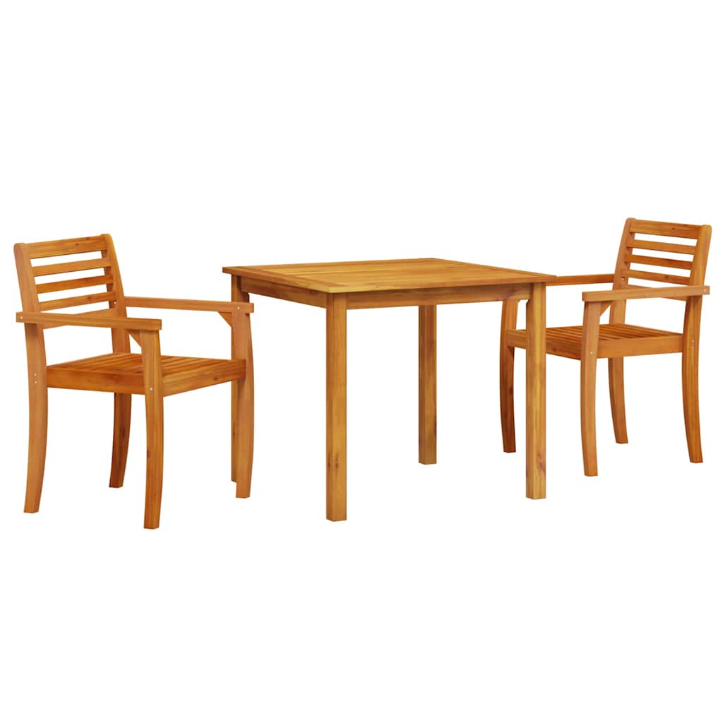 Kert étkező szett 3 pcs Barna Tömör Akácfa