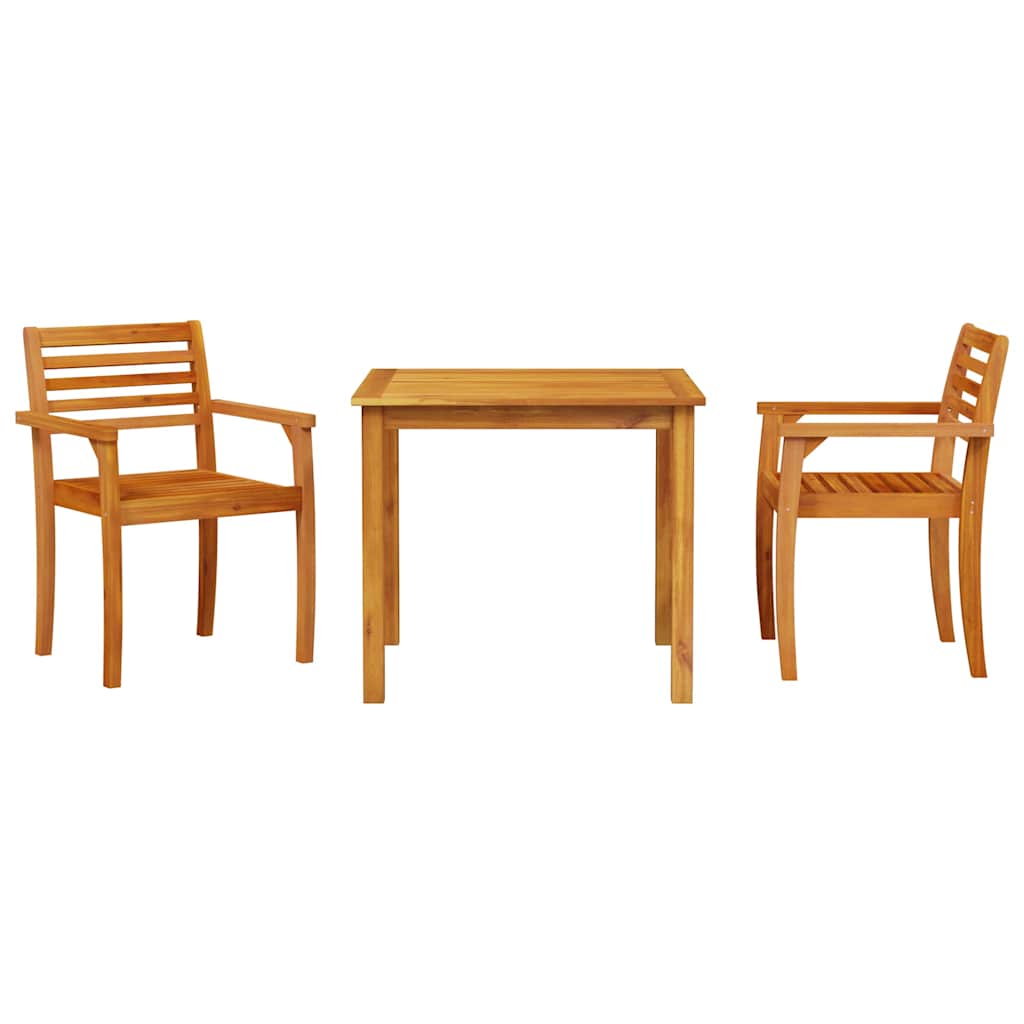 Kert étkező szett 3 pcs Barna Tömör Akácfa
