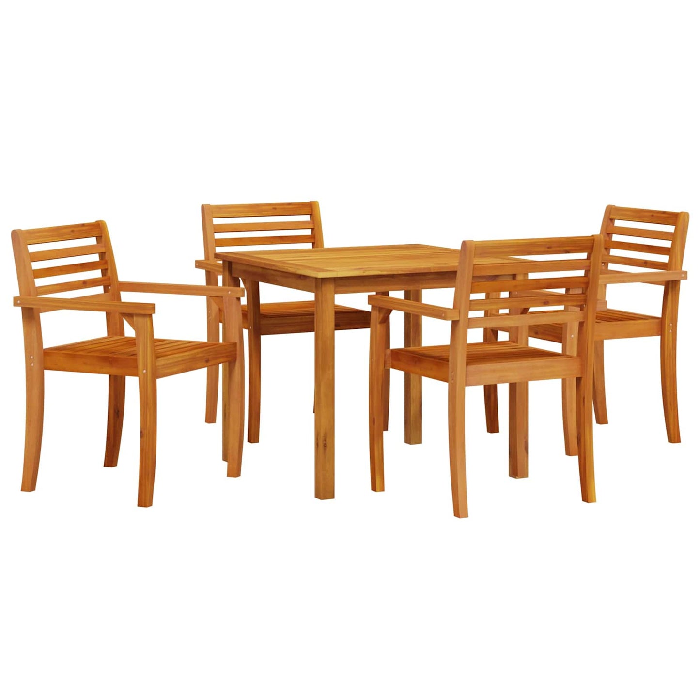 Kert étkező szett 5 pcs Barna Tömör Akácfa